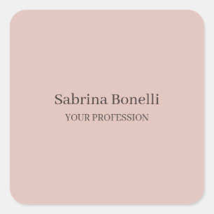 Einzigartige Elegante Schlichte, einfache Rose Gol Quadratischer Aufkleber