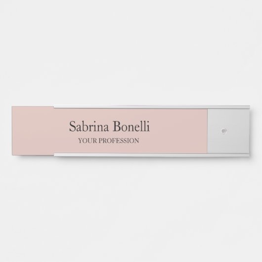 Einzigartige Elegante Schlichte, einfache Rose Gol Türschild (Vorderseite )