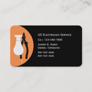 Einzigartige Elektriker-Geschäftskarten Visitenkarte