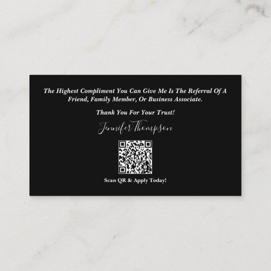 Einzigartige Entwürfe für Unternehmer - Darlehen u Visitenkarte (Rückseite)