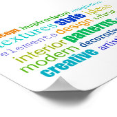 Einzigartige EntwurfsWord-Collage Poster (Ecke)