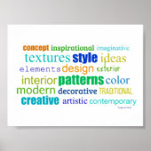 Einzigartige EntwurfsWord-Collage Poster (Vorne)