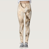 Einzigartige Ephemera Print One-of-a-Kind Frauen M Leggings (Vorderseite)