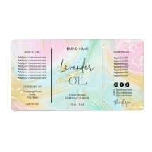 Einzigartige Etiketten für Pastell-Dropper-Flasche