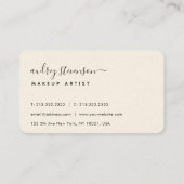 Einzigartige Extravagante Unterschrift in Schwarz Visitenkarte (Rückseite)