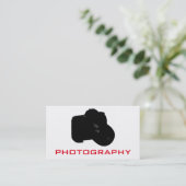 Einzigartige Eyekattierung Schwarz-weißer Roter Fo Visitenkarte (Stehend Vorderseite)