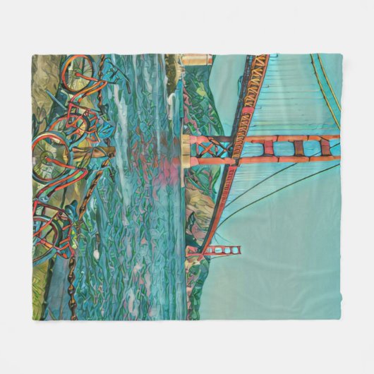 Einzigartige Fahrradgeschenke Fleecedecke (Vorderseite (Horizontal))