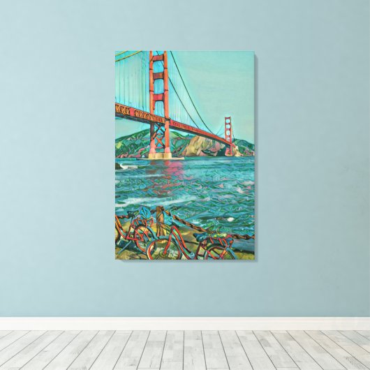 Einzigartige Fahrradgeschenke Leinwanddruck (Insitu (Holzboden))