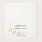 Einzigartige Farbcreme Visitenkarten (Außenseite Aufgefaltet)