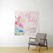 Einzigartige farbenfrohe Frühlingsblumen Wasserfar Wandteppich (Beispiel)