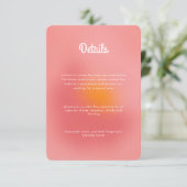 Einzigartige farbenfrohe Gradient Ombre Rosa Orang Begleitkarte (Stehend Vorderseite)