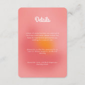 Einzigartige farbenfrohe Gradient Ombre Rosa Orang Begleitkarte (Vorderseite)