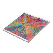 Einzigartige farbenfrohe künstlerische Boho Dekora Fliese (Seite)