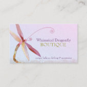 Einzigartige, farbenfrohe Libellen-Mode Visitenkarte (Vorderseite)