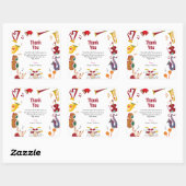 Einzigartige farbenfrohe Musical Baby Dusche Viele Quadratischer Aufkleber (Blatt)