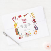 Einzigartige farbenfrohe Musical Baby Dusche Viele Quadratischer Aufkleber (Umschlag)