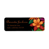 Einzigartige farbige Blume Typografie Rücksendeadr (Vorne)