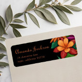 Einzigartige farbige Blume Typografie Rücksendeadr