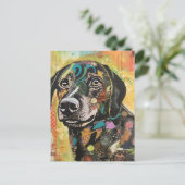 Einzigartige farbige Dog Collage Postkarte (Stehend Vorderseite)