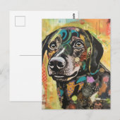 Einzigartige farbige Dog Collage Postkarte (Vorne/Hinten)