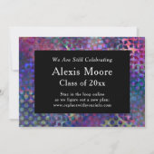 Einzigartige farbige Graduierungspartei - Karte au (Rückseite)