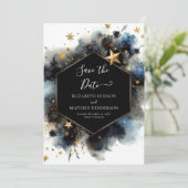 Einzigartige feierliche Hochzeit Save The Date (Stehend Vorderseite)