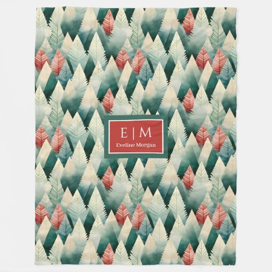 Einzigartige Festtöne in Aquarellfarben - Urlaubwu Fleecedecke (Vorderseite)