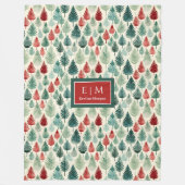 Einzigartige Festtöne in Aquarellfarben - Urlaubwu Fleecedecke (Vorderseite)