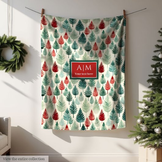 Einzigartige Festtöne in Aquarellfarben - Urlaubwu Fleecedecke