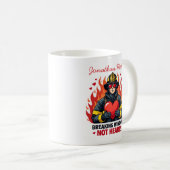 Einzigartige Feuerwehrmann-Liebe Schwarz-Rot-Text Kaffeetasse (VorderseiteRechts)