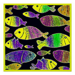 Einzigartige Fischmuster Art. Jetzt kaufen Poster