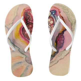 Einzigartige Flip Flops mit abstrakter Kunst Badesandalen