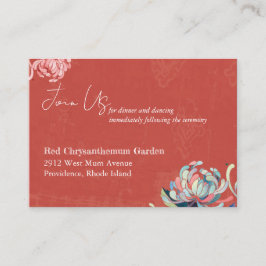 Einzigartige florale Hochzeitsempfehlung Begleitkarte