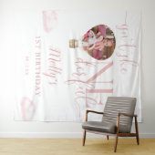 Einzigartige Foto Ballon Pink 1. Geburtstag Hinter Wandteppich (Beispiel (Horizontal))