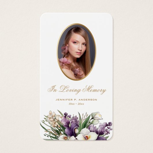 Einzigartige Foto-Beerdigungskarten (Vorderseite)