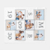 Einzigartige Foto Collage Newlywed Keepake Wedding Fleecedecke (Vorderseite (Horizontal))