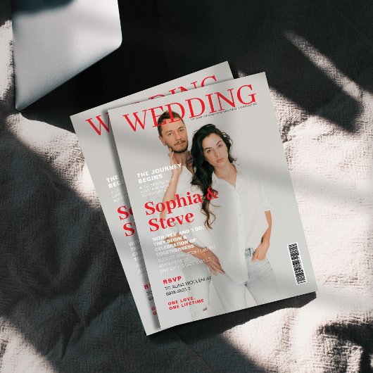 Einzigartige Foto-Hochzeit Einladung