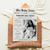 Einzigartige Foto Newspaper Babydusche Einladung