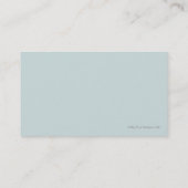 Einzigartige Fotografie-Visitenkarte Visitenkarte (Rückseite)