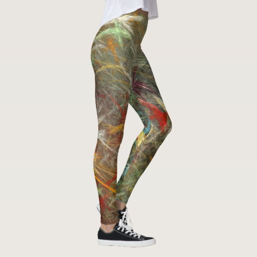 Einzigartige Fraktal Artwork-Leggings Leggings (Rechts)
