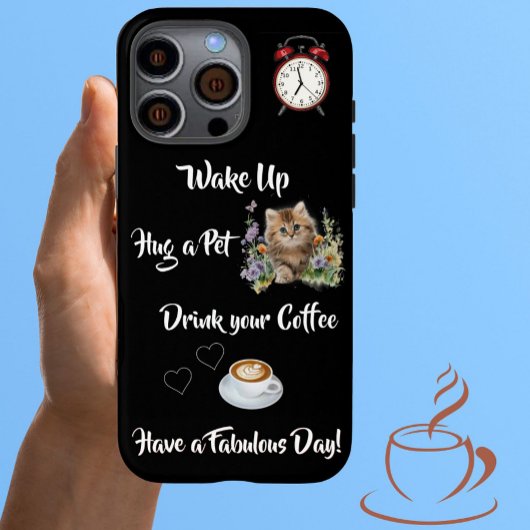 Einzigartige Fun Cat and Coffee Lover Case-Mate iPhone Hülle