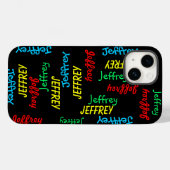 Einzigartige Fun-Wiederholungen von Namen auf schw Case-Mate iPhone Hülle (Rückseite (Horizontal))