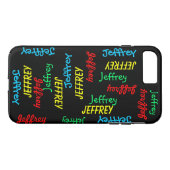 Einzigartige Fun-Wiederholungen von Namen auf schw Case-Mate iPhone Hülle (Rückseite (Horizontal))