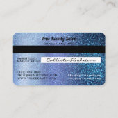 Einzigartige Funkelnd Aqua Blue Glitzer Kreditkart Visitenkarte (Rückseite)
