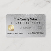 Einzigartige Funkelnd-Grau-Silber-Glitzer-Kreditka Visitenkarte (Vorderseite)