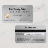 Einzigartige Funkelnd-Grau-Silber-Glitzer-Kreditka Visitenkarte (Vorne/Hinten)