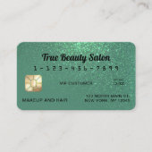 Einzigartige Funkelnd Mermaid Aquamarin Glitzer Kr Visitenkarte (Vorderseite)