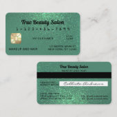 Einzigartige Funkelnd Mermaid Aquamarin Glitzer Kr Visitenkarte (Vorne/Hinten)