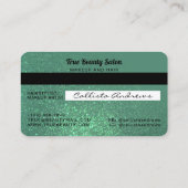 Einzigartige Funkelnd Mermaid Aquamarin Glitzer Kr Visitenkarte (Rückseite)