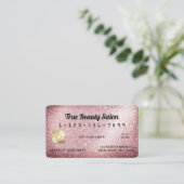 Einzigartige Funkelnd Rose Gold Glitzer Kreditkart Visitenkarte (Stehend Vorderseite)